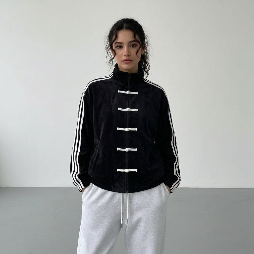 Nora | Women's Oversized Track Jacket | Side Stripes · PNY