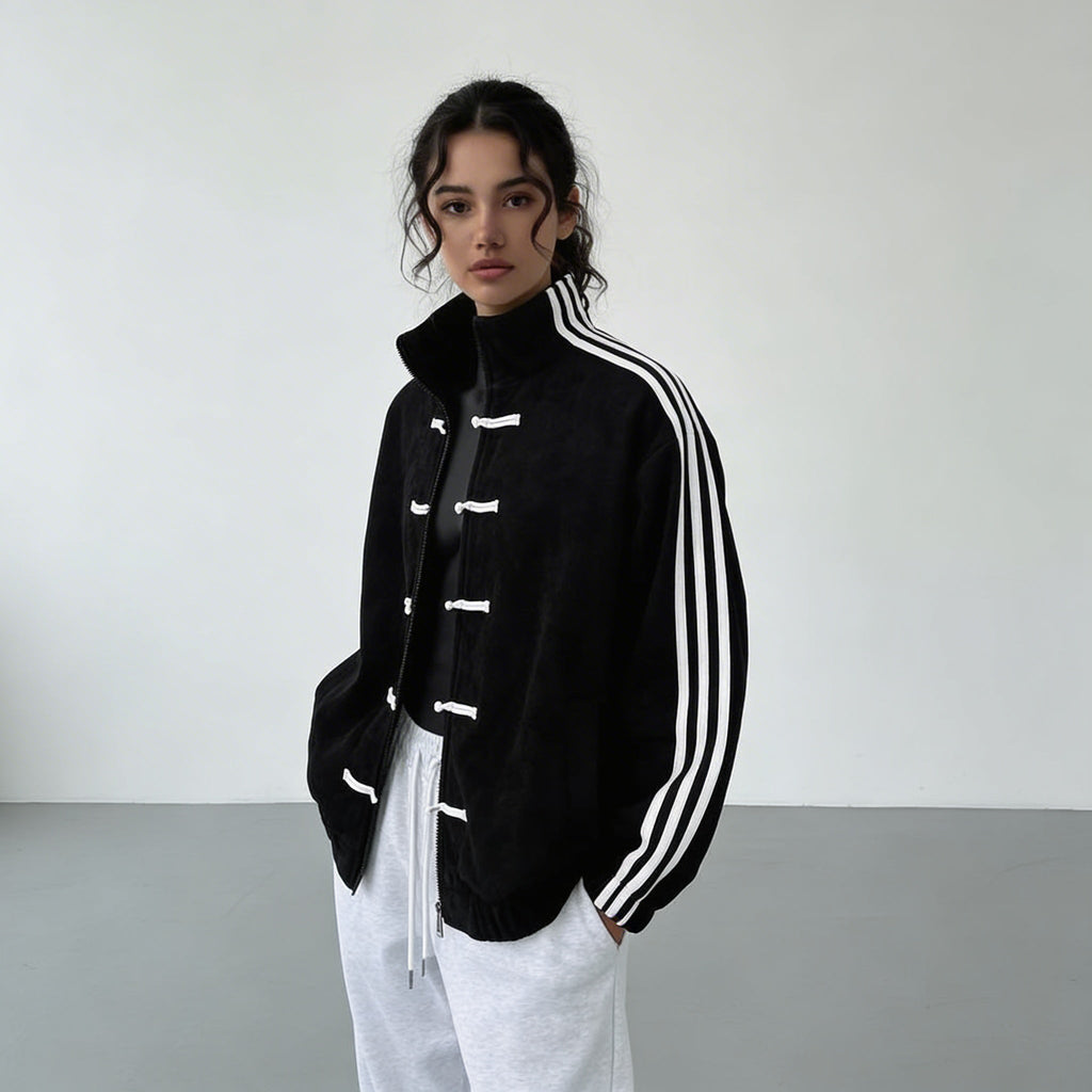 Nora | Women's Oversized Track Jacket | Side Stripes · PNY