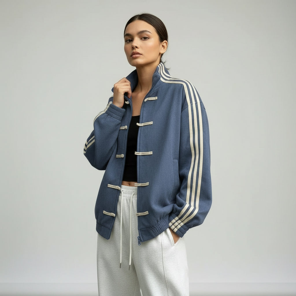 Nora | Women's Oversized Track Jacket | Side Stripes · PNY
