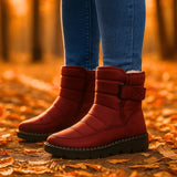 Nora | Women's Quilted Snow Boots | Buckle Strap