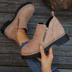 Nora | Women's Side-Zip Ankle Boots | Suede · PNY