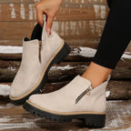 Nora | Women's Side-Zip Ankle Boots | Suede · PNY