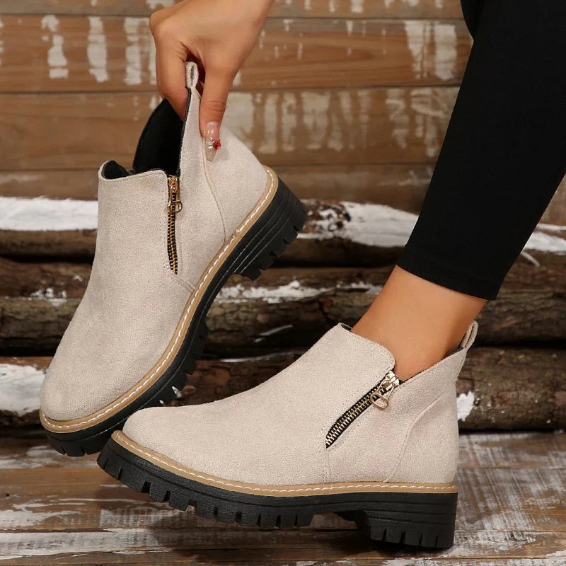 Nora | Women's Side-Zip Ankle Boots | Suede · PNY