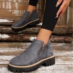 Nora | Women's Side-Zip Ankle Boots | Suede · PNY