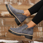 Nora | Women's Side-Zip Ankle Boots | Suede · PNY