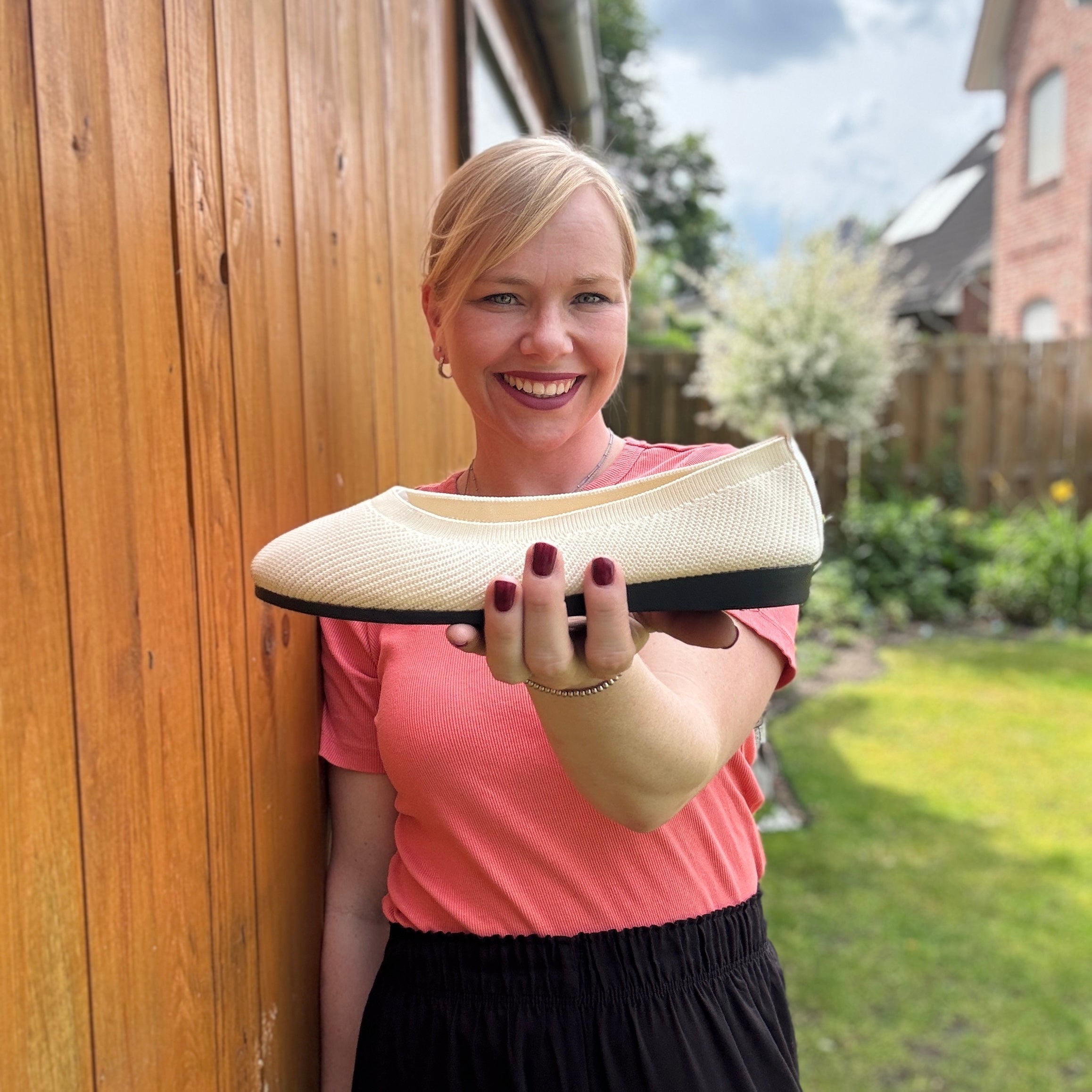 Nora | Women's Slip-On Ballet Flats | Knit · PNY