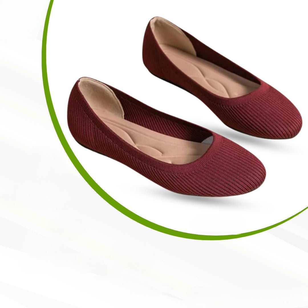 Nora | Women's Slip-On Ballet Flats | Knit · PNY