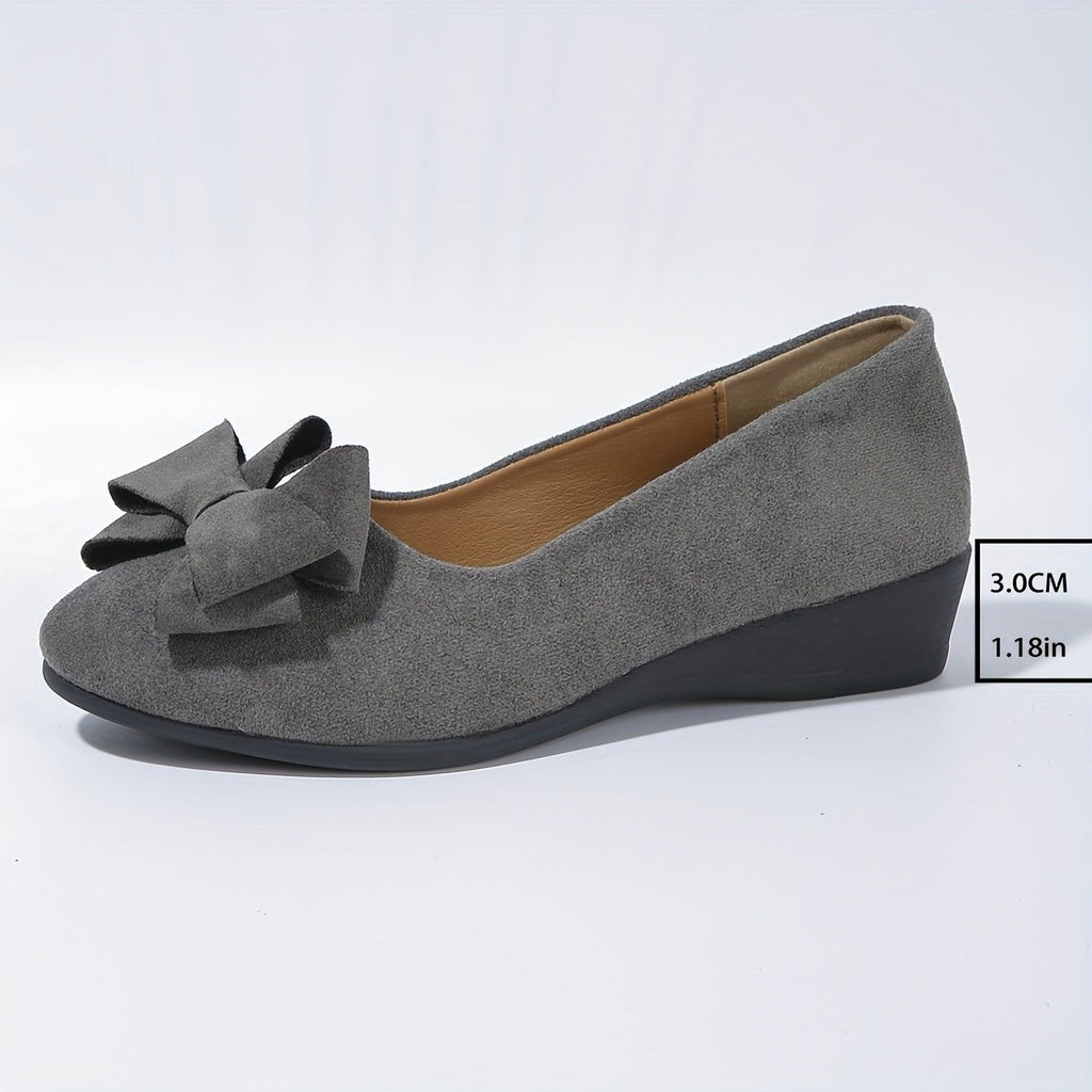 Nora | Women's Slip-On Flats | Bow Accent · PNY