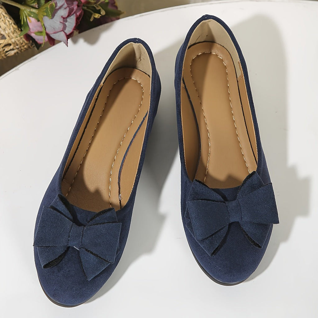 Nora | Women's Slip-On Flats | Bow Accent · PNY