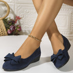 Nora | Women's Slip-On Flats | Bow Accent · PNY