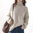 Nora | Women's Turtleneck Sweater | Cable Knit · PNY
