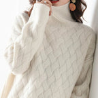 Nora | Women's Turtleneck Sweater | Cable Knit · PNY