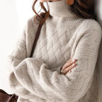 Nora | Women's Turtleneck Sweater | Cable Knit · PNY