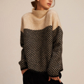 Nora | Women's Turtleneck Sweater | Herringbone Knit · PNY