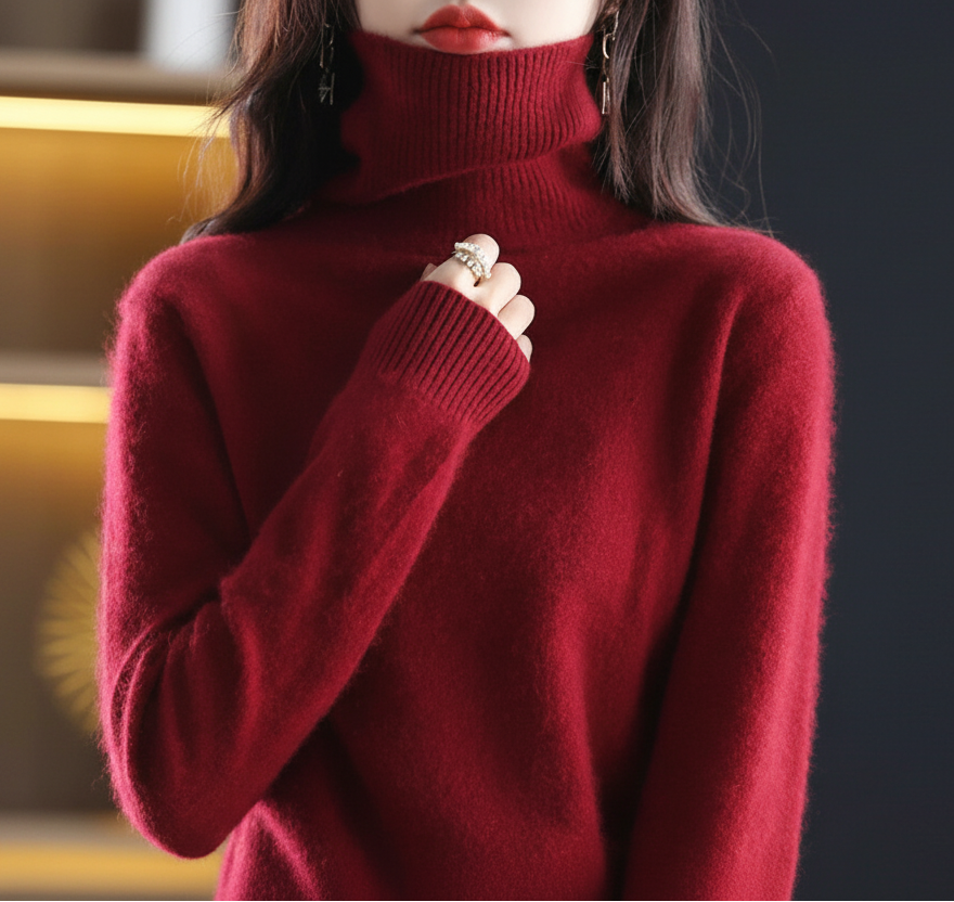 Nora | Women's Turtleneck Sweater | Ribbed Cuffs · PNY