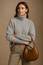 Nora | Women's Turtleneck Sweater | Ribbed Trim · PNY
