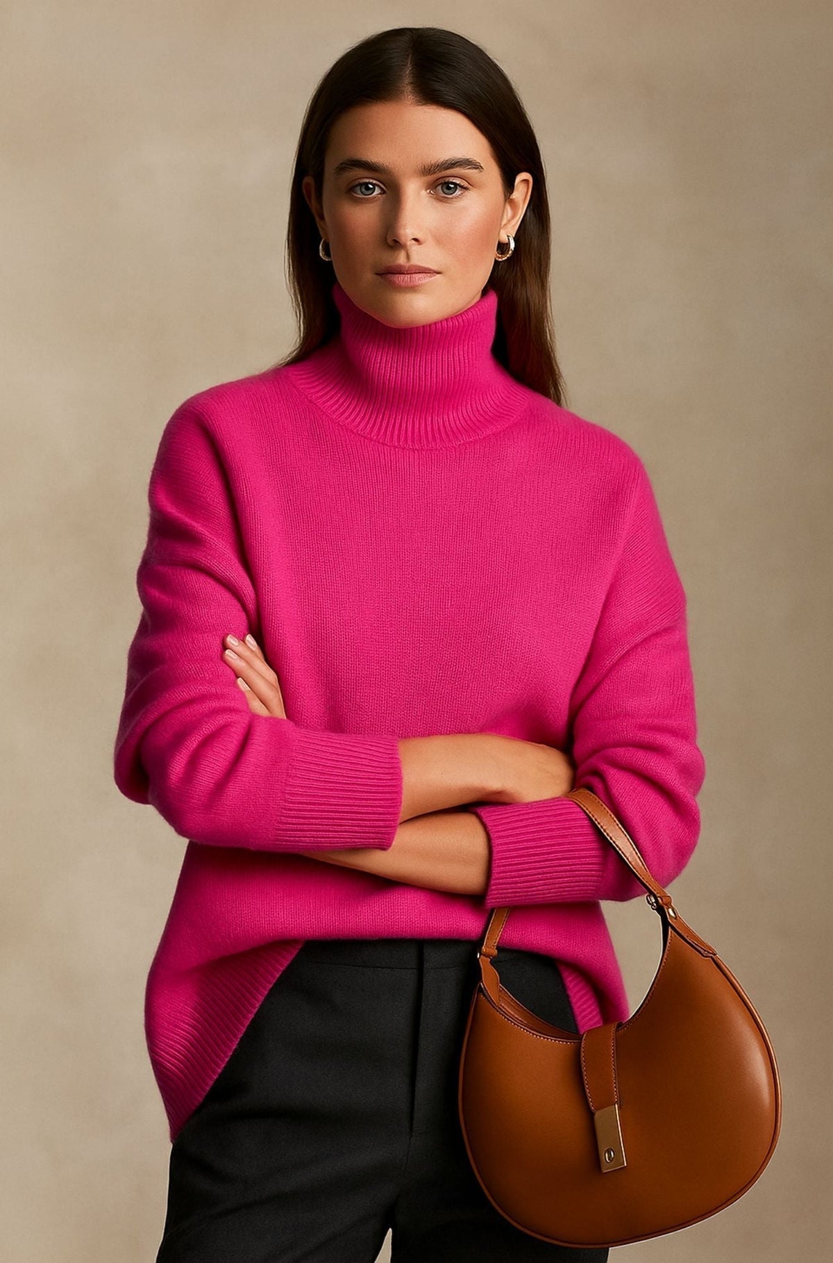 Nora | Women's Turtleneck Sweater | Ribbed Trim · PNY