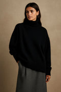 Nora | Women's Turtleneck Sweater | Ribbed Trim