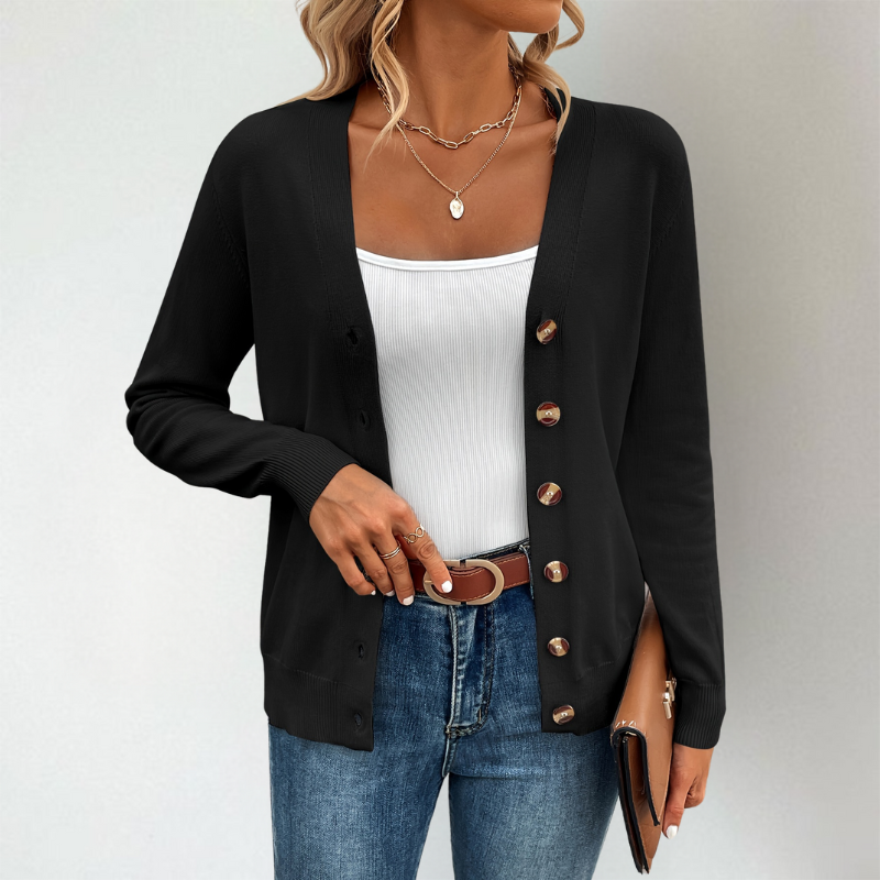 Nora | Women's V-Neck Cardigan | Button-Front · PNY