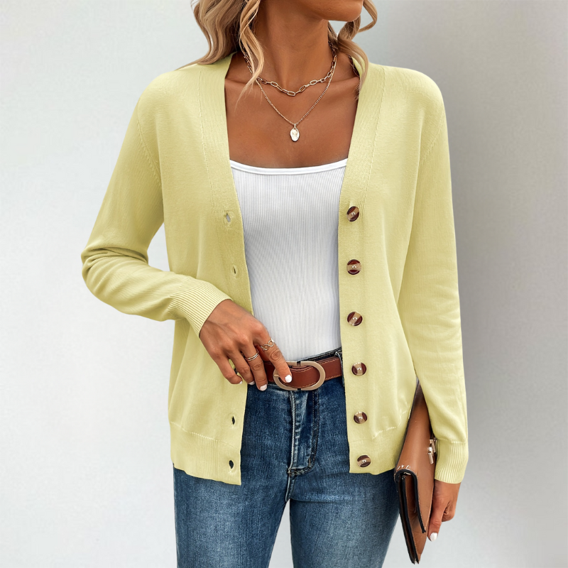 Nora | Women's V-Neck Cardigan | Button-Front · PNY