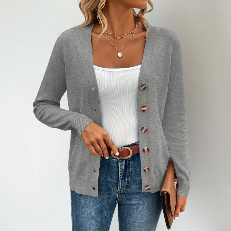 Nora | Women's V-Neck Cardigan | Button-Front · PNY