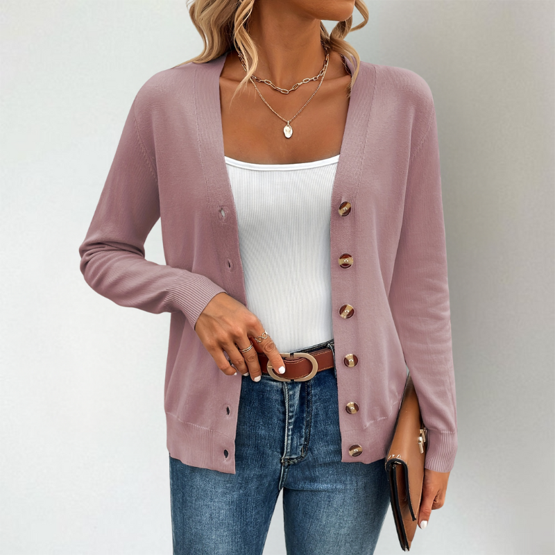 Nora | Women's V-Neck Cardigan | Button-Front · PNY