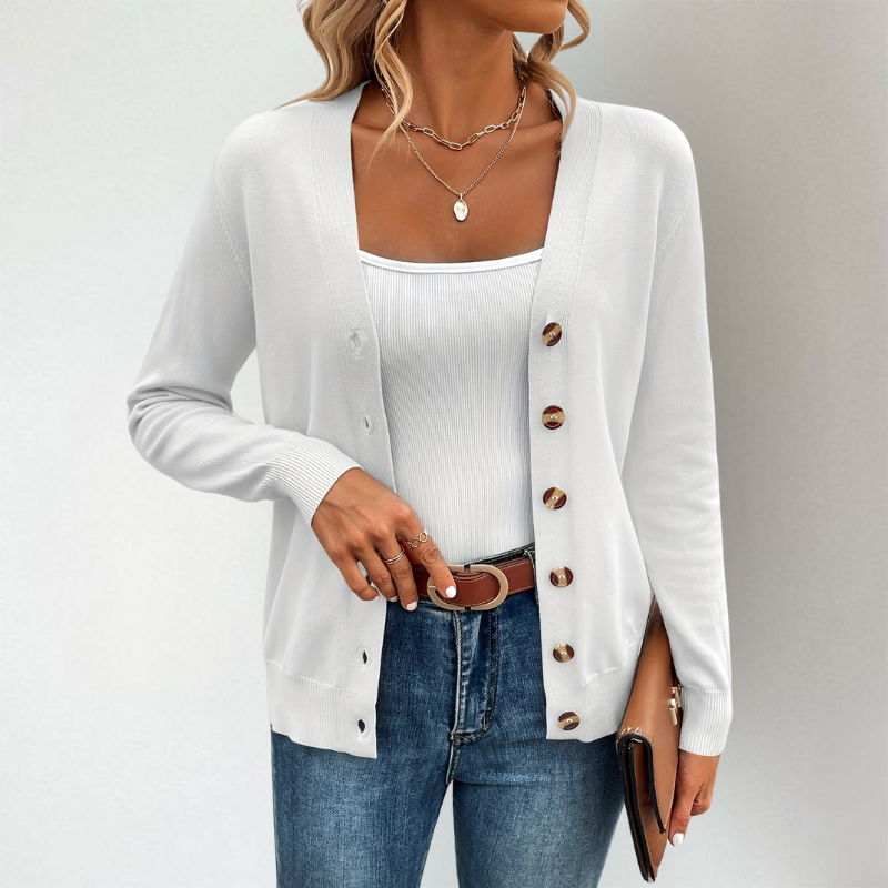 Nora | Women's V-Neck Cardigan | Button-Front · PNY