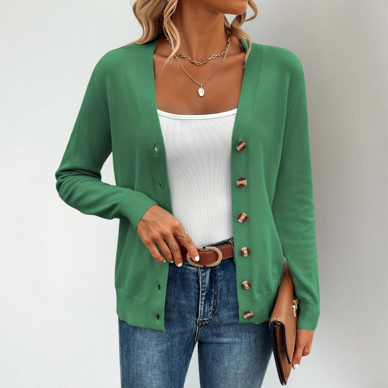 Nora | Women's V-Neck Cardigan | Button-Front · PNY