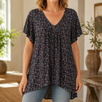Nora | Women's V-Neck Tunic | Floral Print · PNY