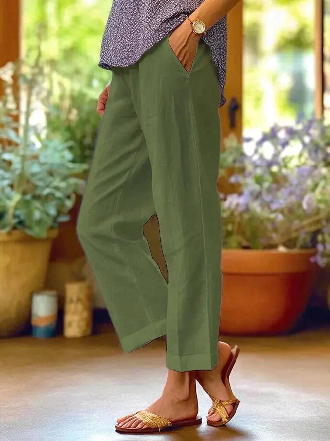 Nora | Women's Wide-Leg Pants | Cuffed Hem · PNY