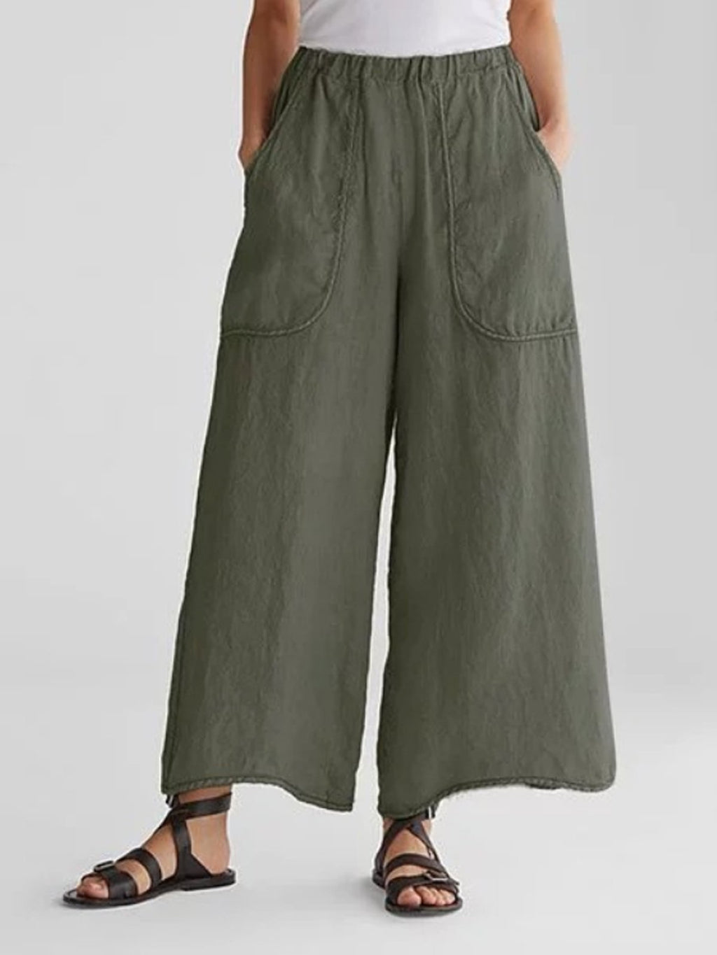 Nora | Women's Wide-Leg Pants | Patch Pockets · PNY
