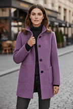Olivia | Women's Stand-Collar Coat | Wool-Blend · PNY