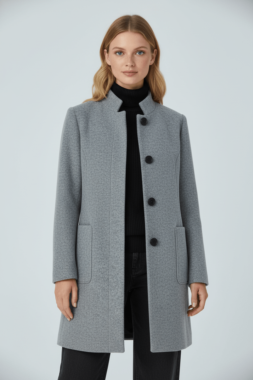 Olivia | Women's Stand-Collar Coat | Wool-Blend · PNY