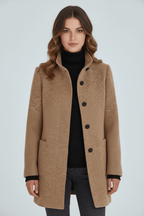 Olivia | Women's Stand-Collar Coat | Wool-Blend · PNY