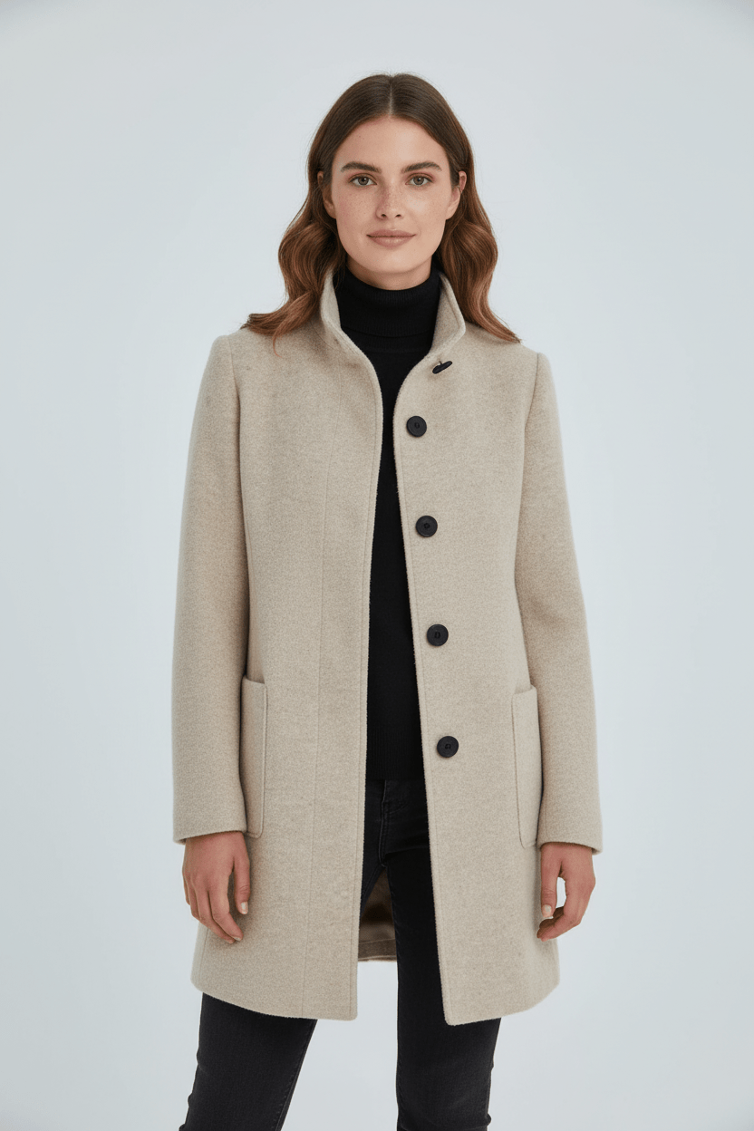 Olivia | Women's Stand-Collar Coat | Wool-Blend · PNY