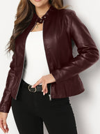 Olivia | Women's Zip-Up Jacket | Faux Leather · PNY
