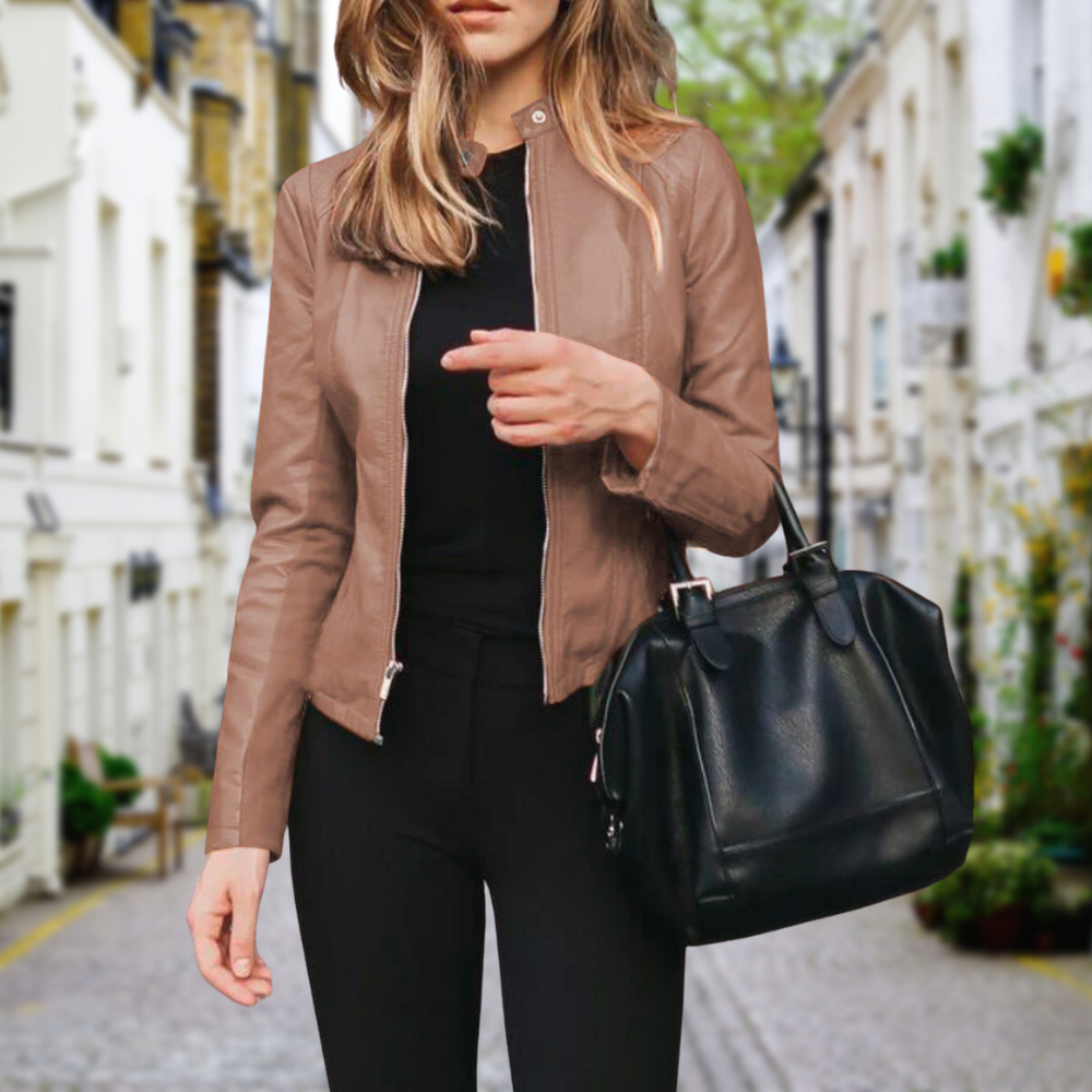 Olivia | Women's Zip-Up Jacket | Faux Leather · PNY