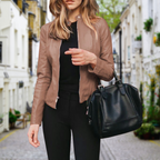 Olivia | Women's Zip-Up Jacket | Faux Leather · PNY