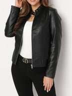 Olivia | Women's Zip-Up Jacket | Faux Leather · PNY