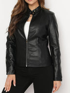 Olivia | Women's Zip-Up Jacket | Faux Leather · PNY