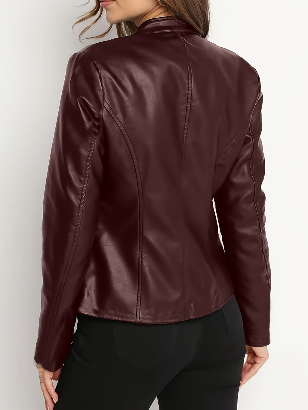 Olivia | Women's Zip-Up Jacket | Faux Leather · PNY