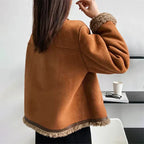 Ophelia | Women's Cropped Jacket | Shearling-Trim · PNY