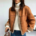 Ophelia | Women's Cropped Jacket | Shearling-Trim · PNY