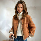 Ophelia | Women's Cropped Jacket | Shearling-Trim · PNY