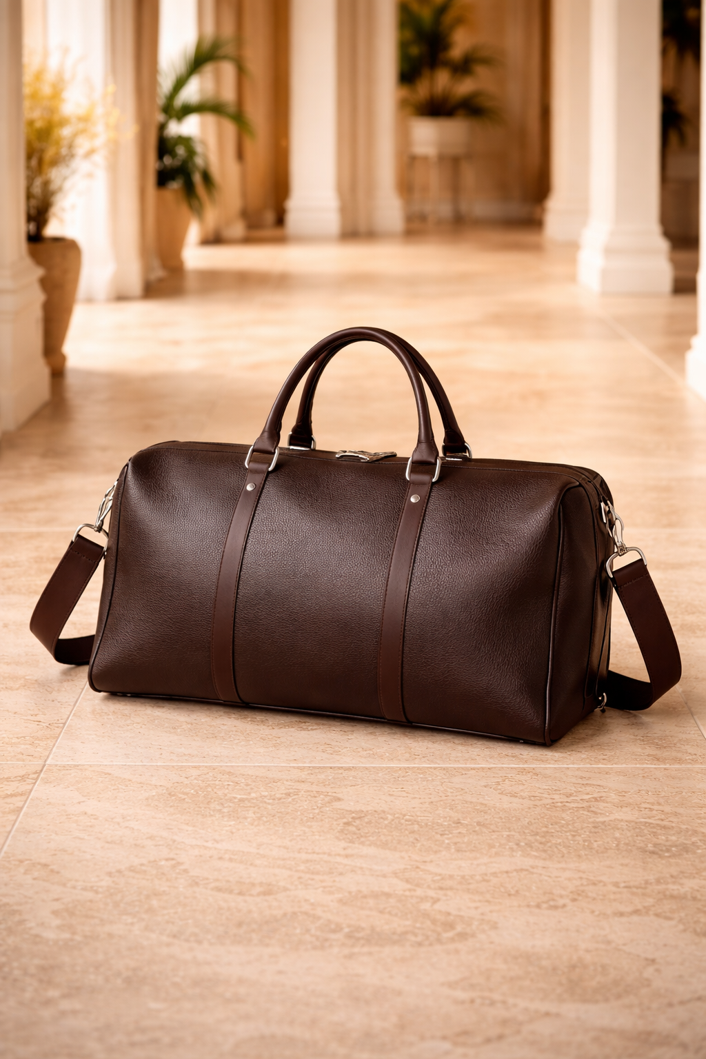 Preston | Men's Classic Duffel Bag | Pebbled Leather · PNY