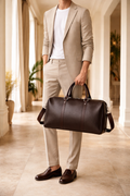 Hudson | Men's Classic Duffel Bag | Pebbled Leather