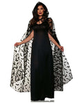 Raven | Women's Hooded Cape | Bat Print