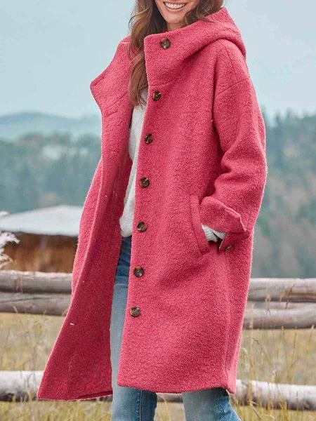 Rebecca | Women's Hooded Coat | Button-Front · PNY