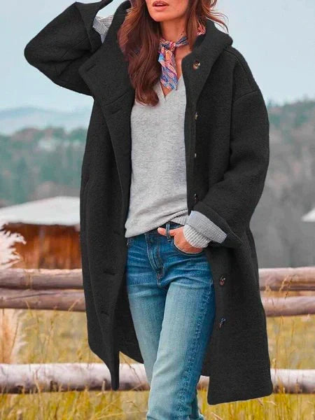 Rebecca | Women's Hooded Coat | Button-Front · PNY