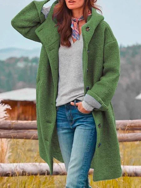 Rebecca | Women's Hooded Coat | Button-Front · PNY